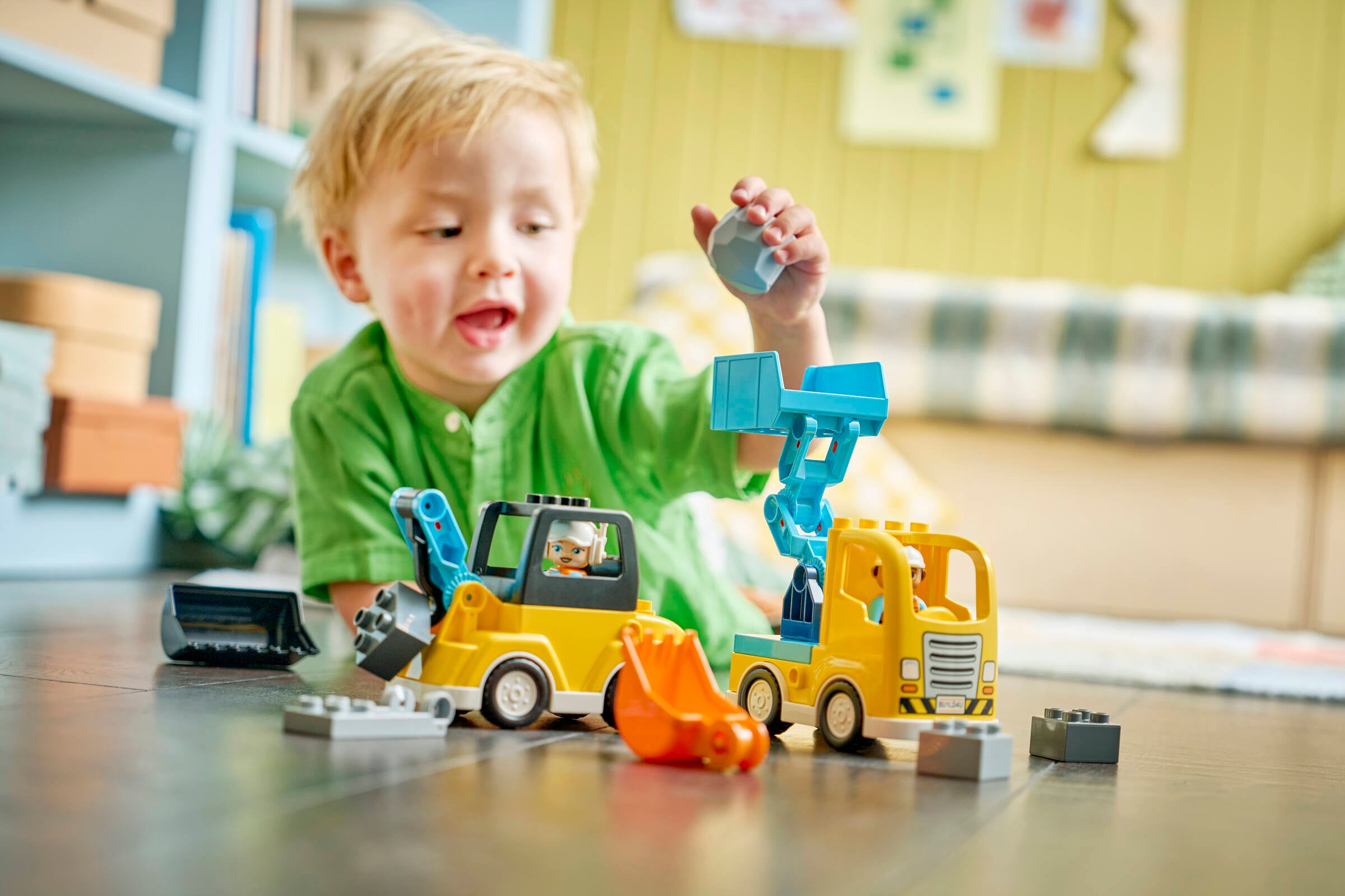 LEGO DUPLO 3-in-1 construction vehicles set 22 pieces, imported from the UK