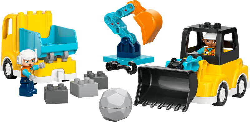 LEGO DUPLO 3-in-1 construction vehicles set 22 pieces, imported from the UK