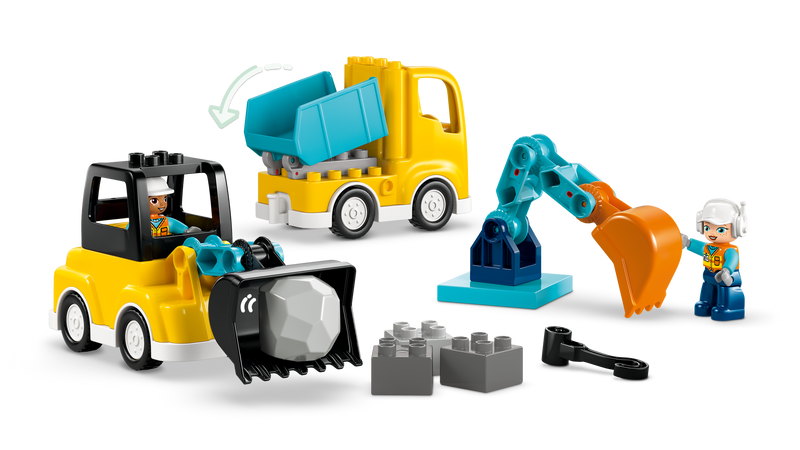 LEGO DUPLO 3-in-1 construction vehicles set 22 pieces, imported from the UK