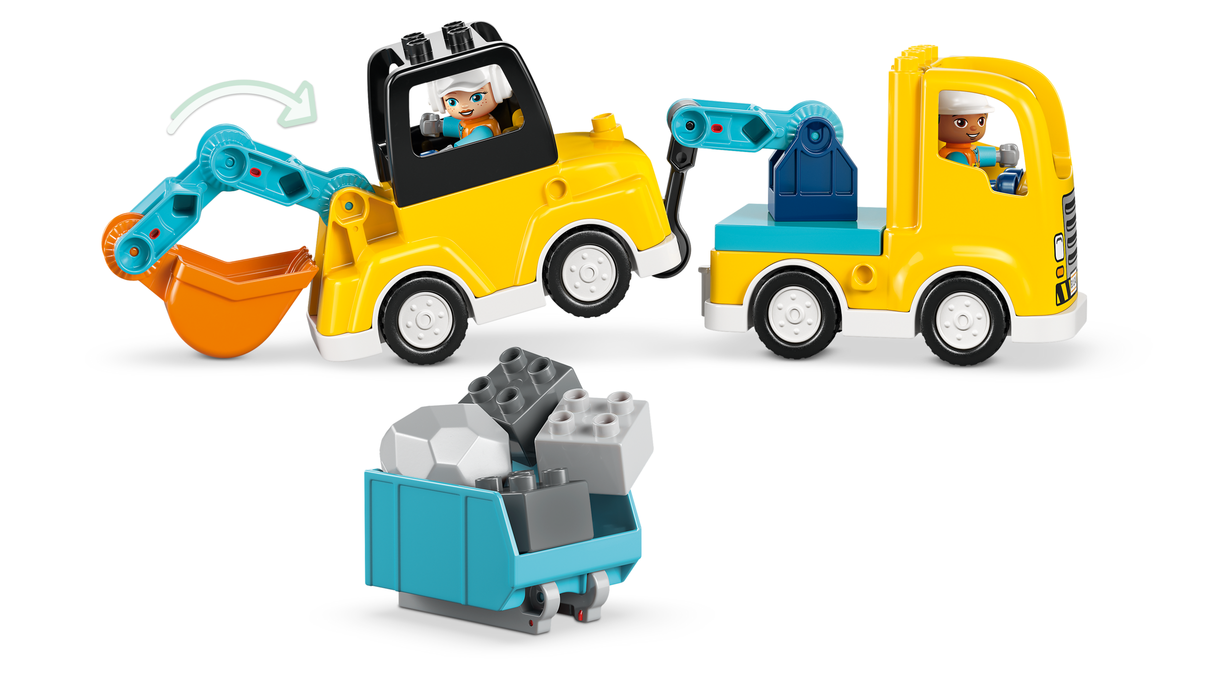 LEGO DUPLO 3-in-1 construction vehicles set 22 pieces, imported from the UK