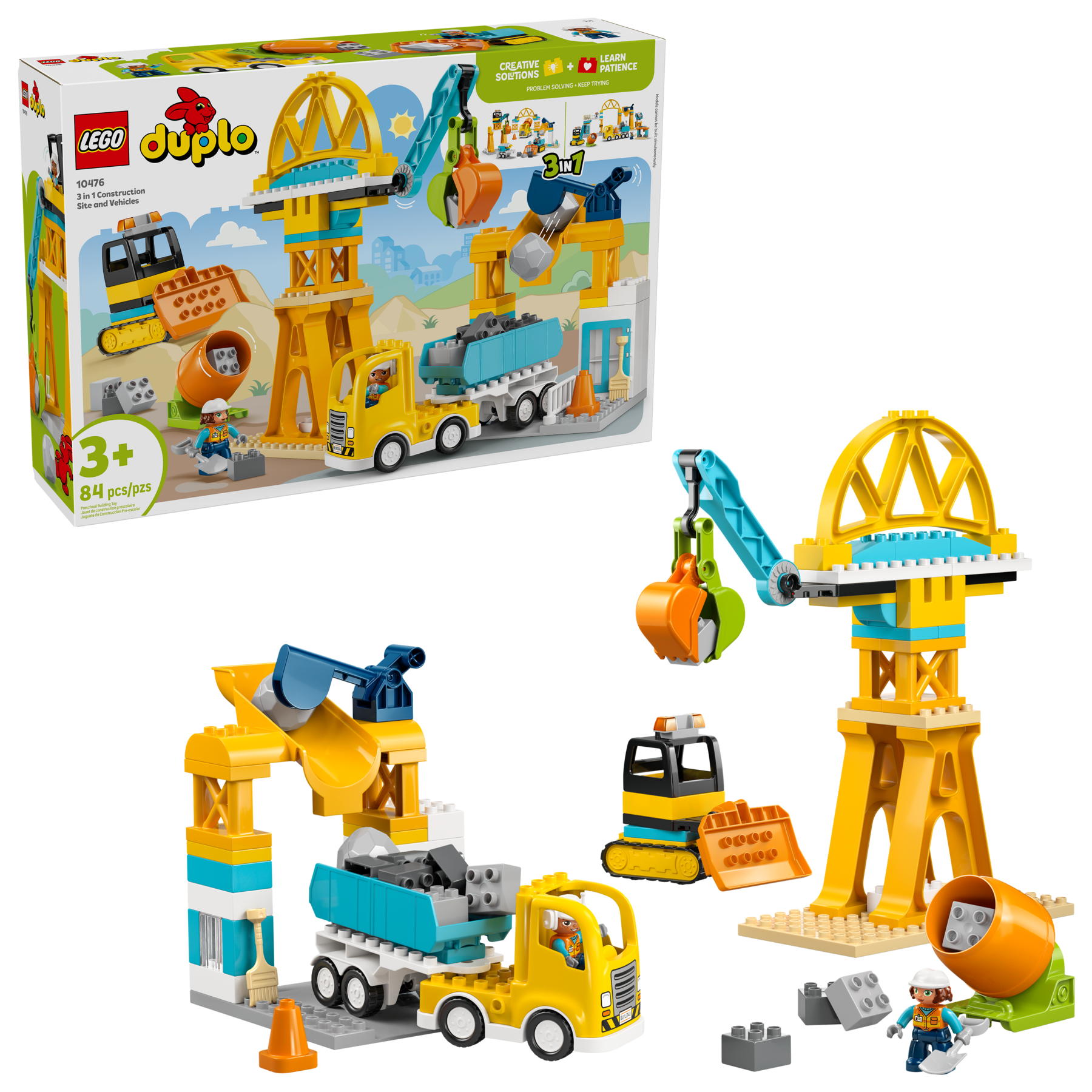 LEGO DUPLO 3 in 1 construction set with vehicles (British brand)