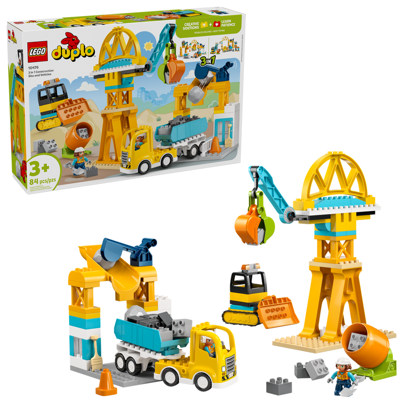 LEGO DUPLO 3 in 1 construction set with vehicles (British brand)