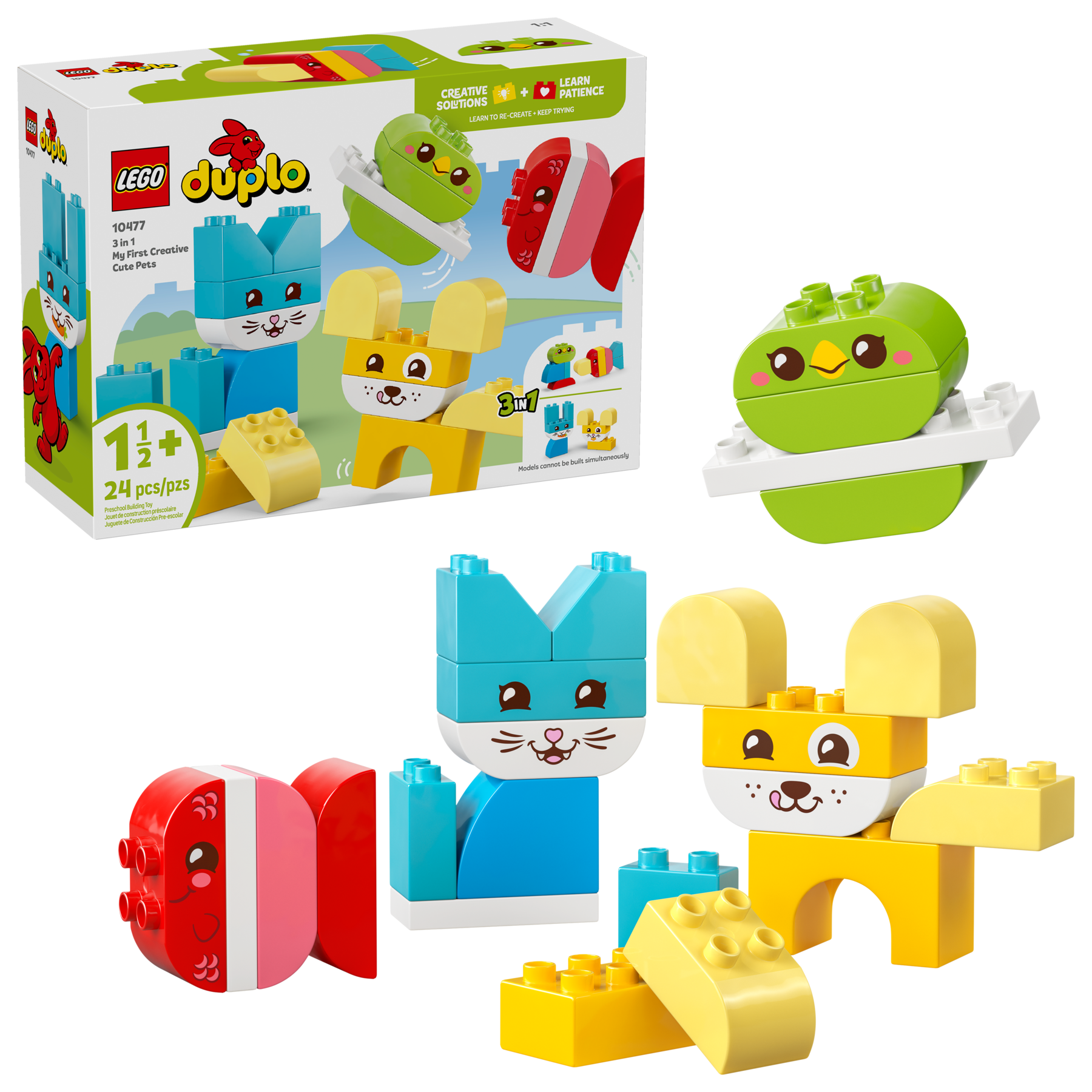 LEGO DUPLO Creative Cute Pets building set 24 pieces (British brand)