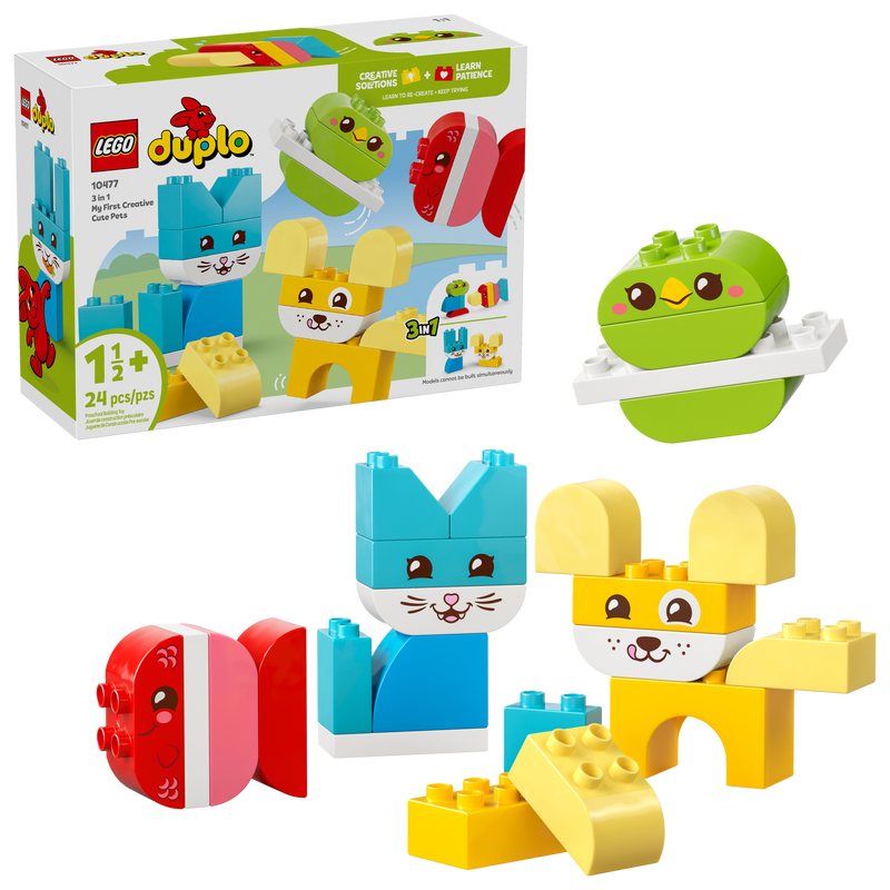 LEGO DUPLO Creative Cute Pets building set 24 pieces (British brand)