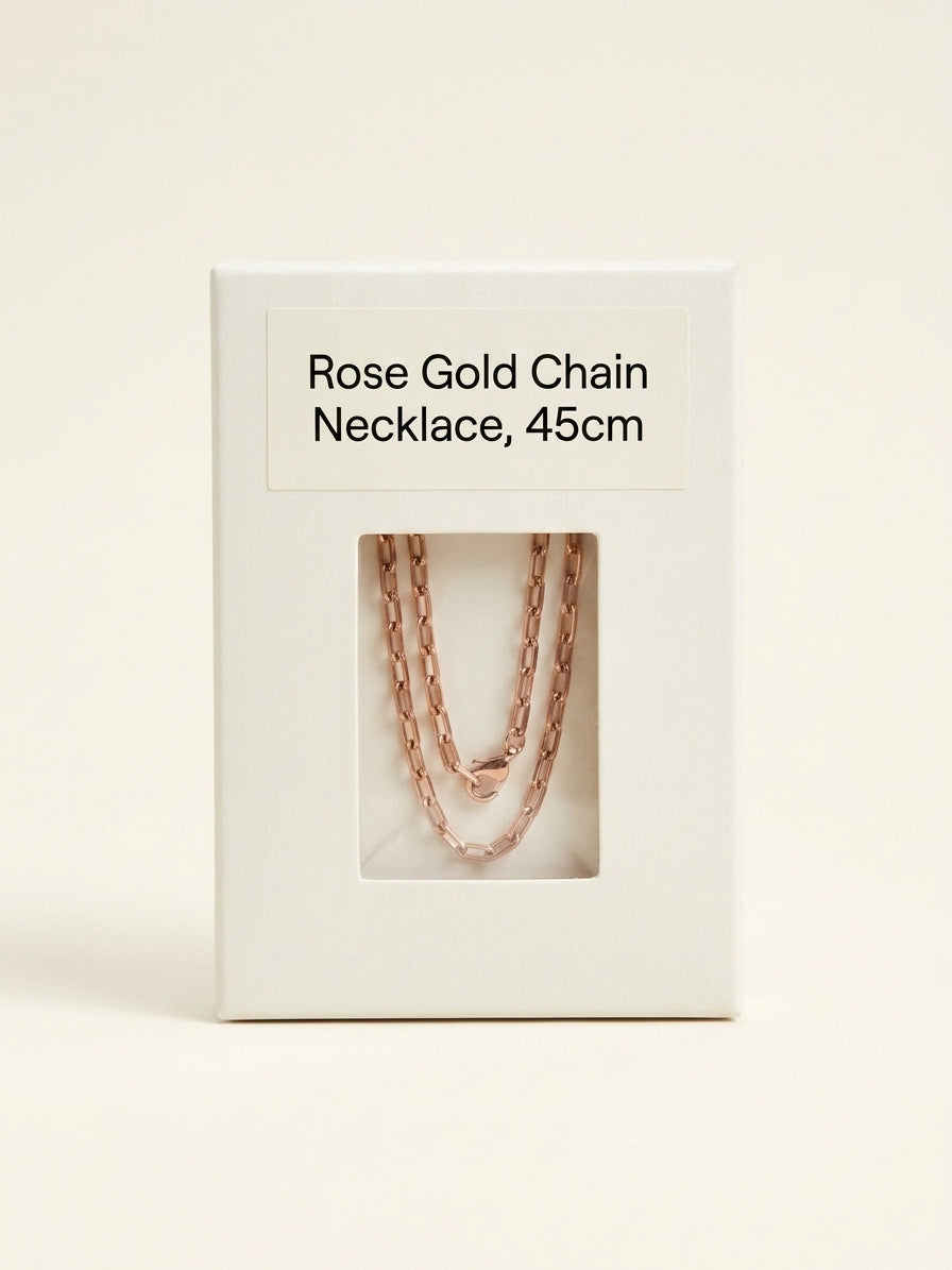 Cartier Santos small 18ct rose gold chain necklace (British brand)