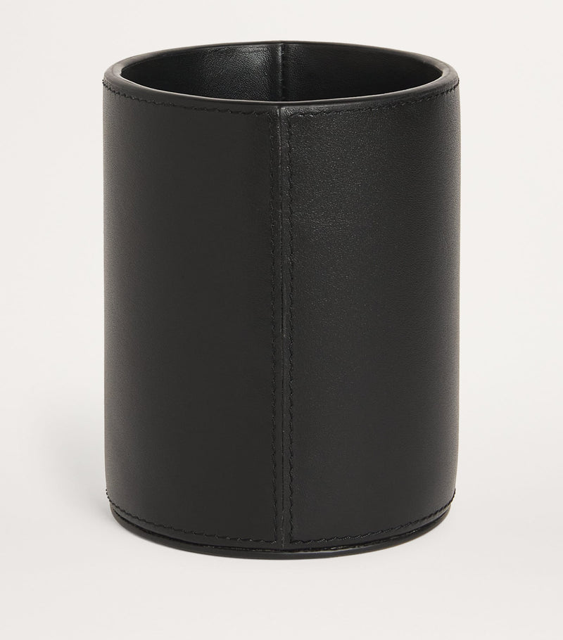 Harrods leather pen pot, UK version