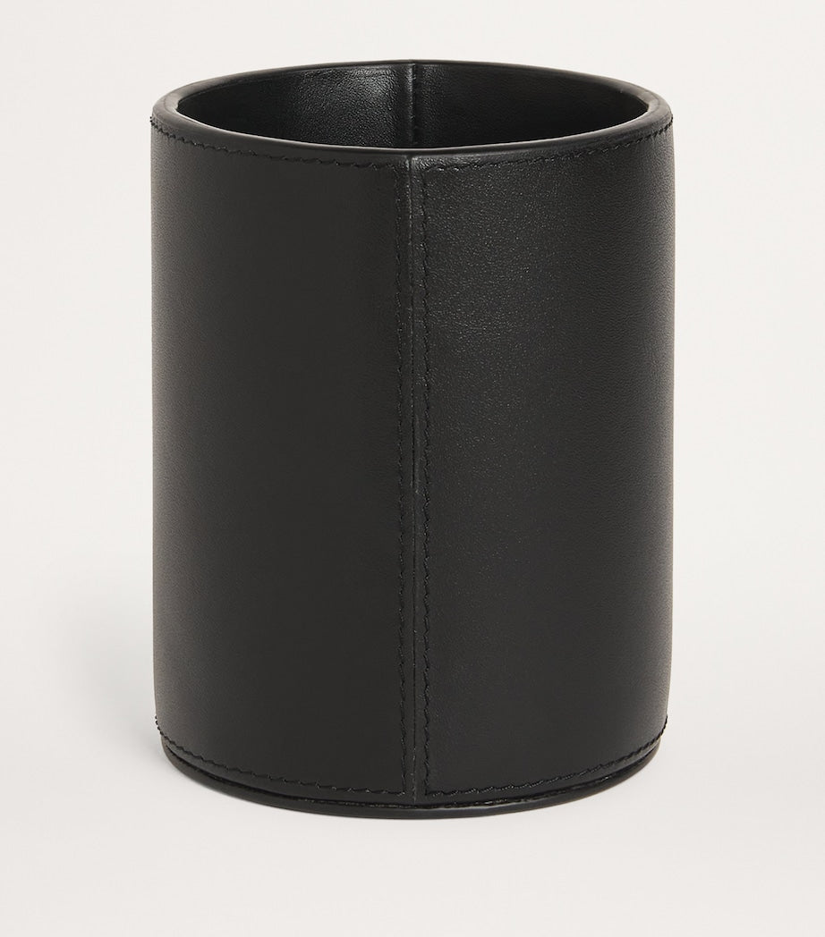 Harrods leather pen pot, UK version