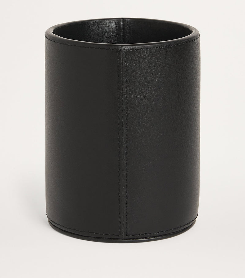 Harrods leather pen pot, UK version