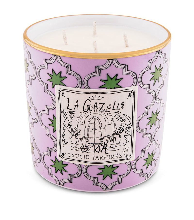 GINORI 1735 large La Gazelle D'Or scented candle, UK version