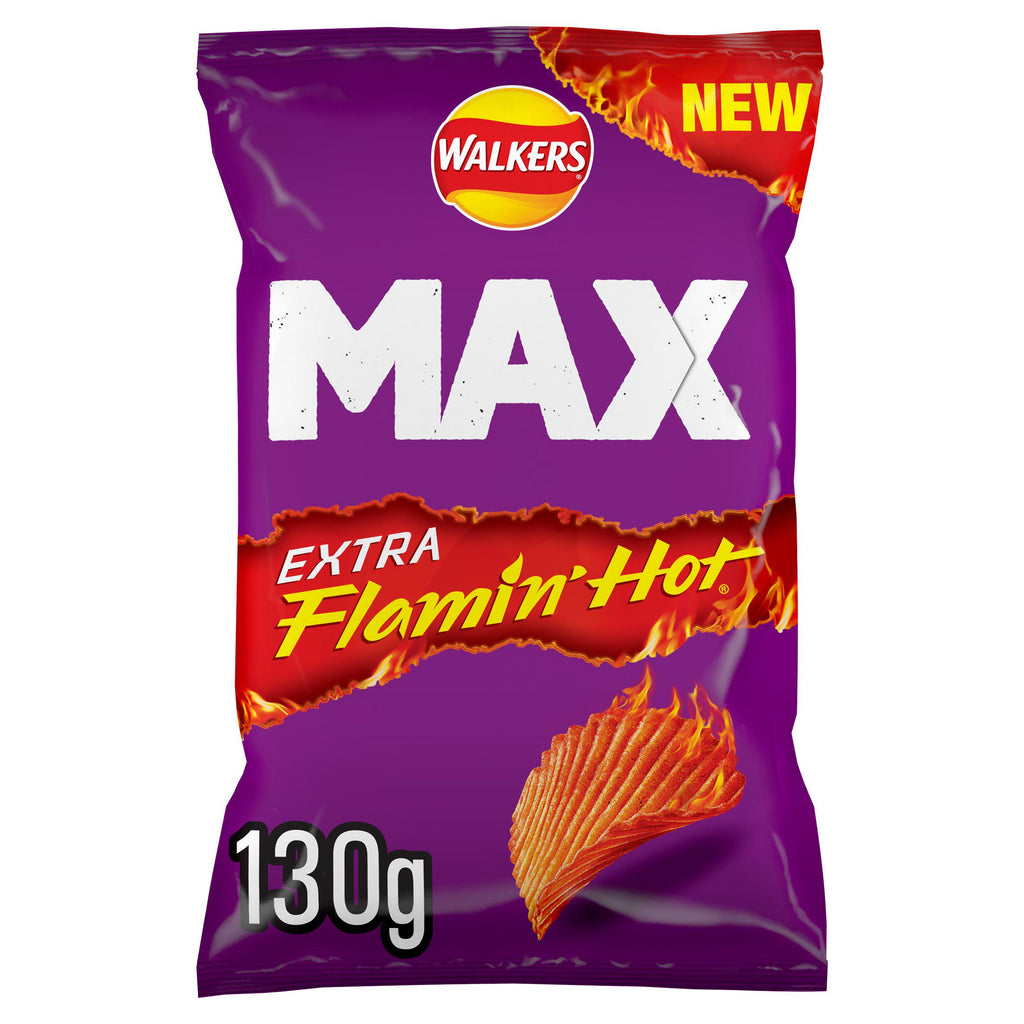 Walkers Max Extra Flamin Hot Sharing Bag Crisps 130g