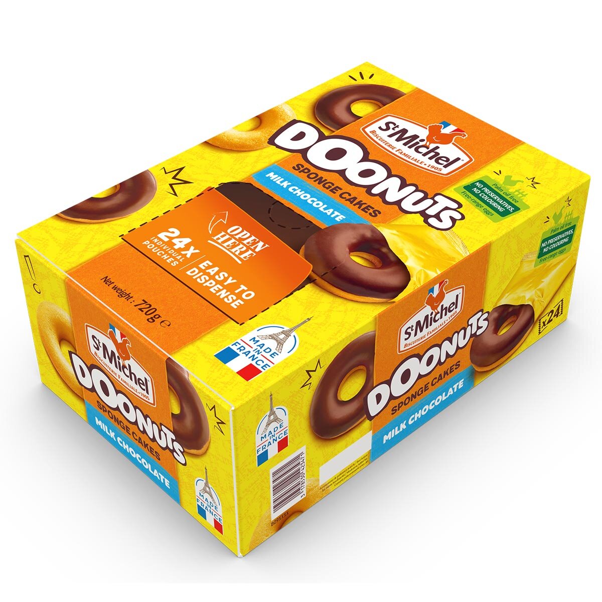 St Michel chocolate coated doonuts 24 pack (British brand)