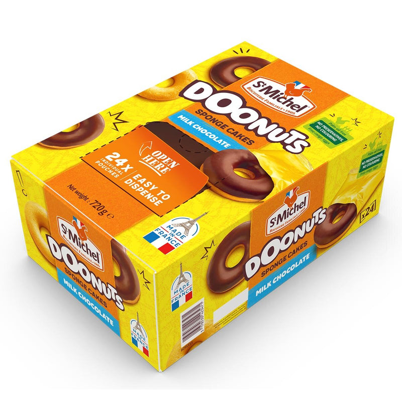 St Michel chocolate coated doonuts 24 pack (British brand)