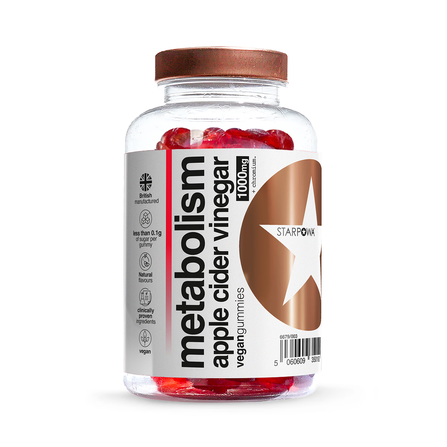 Apple Cider Vinegar 1000mg Metabolism Support 60 Gummies