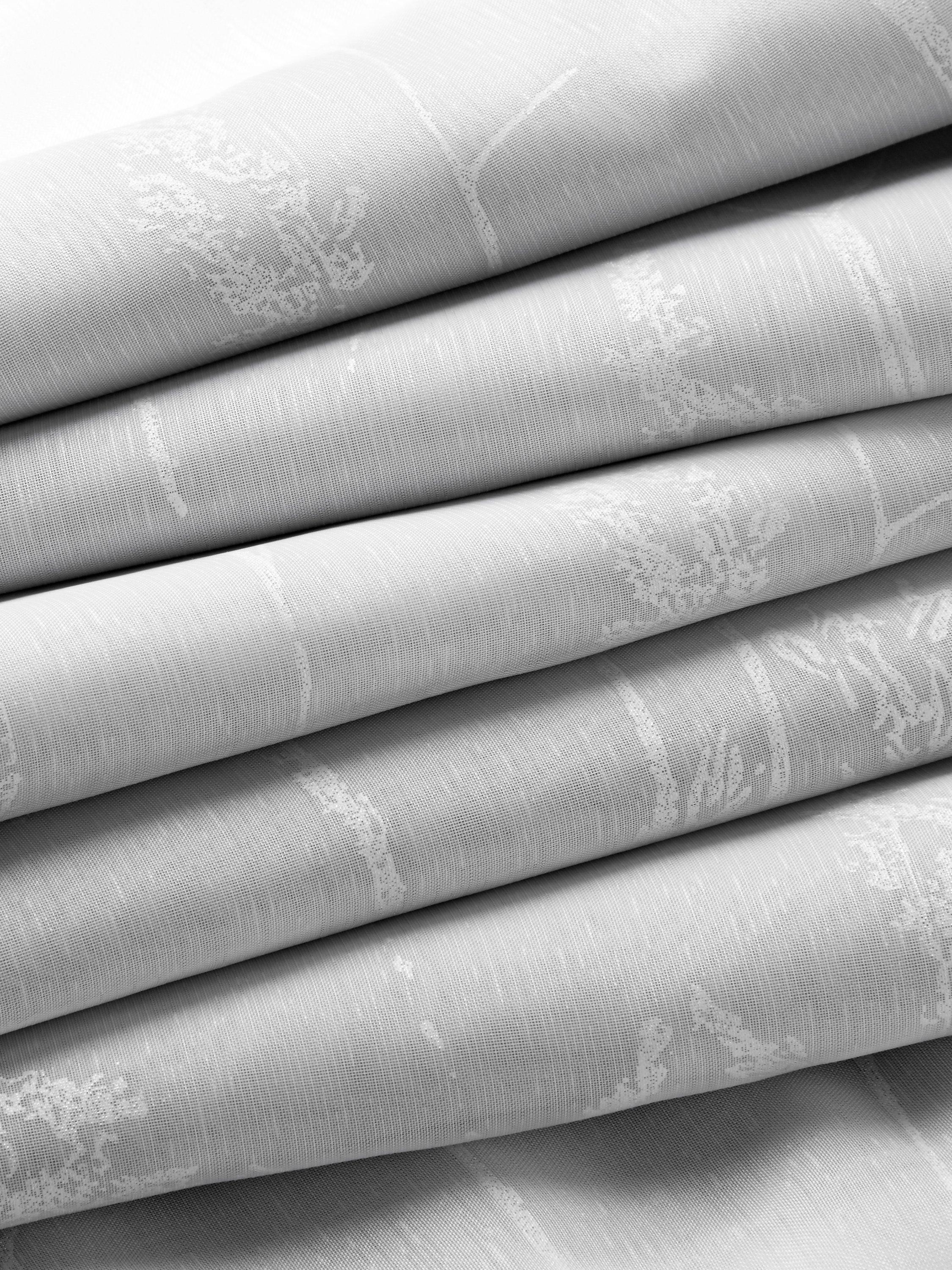 Deyron Hardwick Voile-Stoff Weißes florales Design, UK-Version