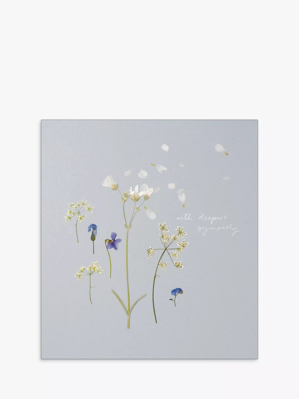 Woodmansterne sympathy card blank inside with envelope - British product