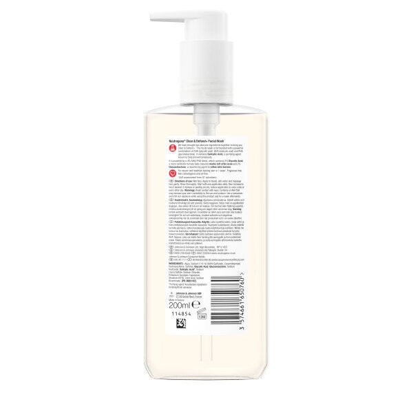 Neutrogena Clear Defend + Wash 200ml GOODS Superdrug   