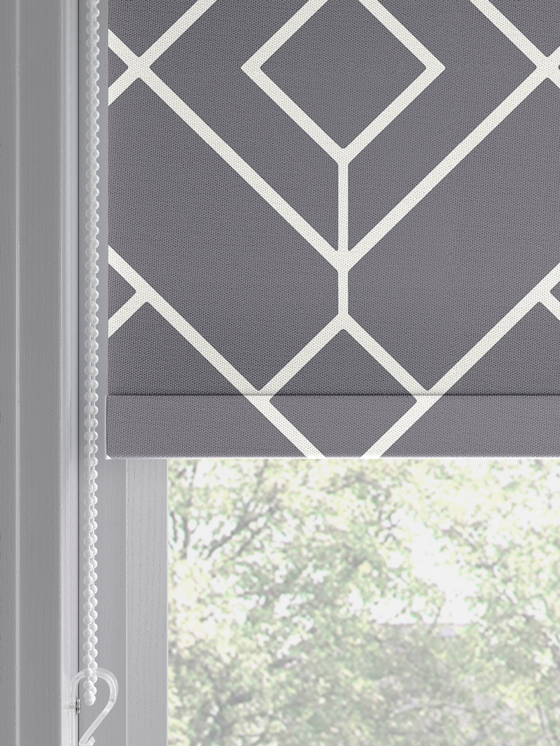 Next grey Lattice Geo roller blind, UK version