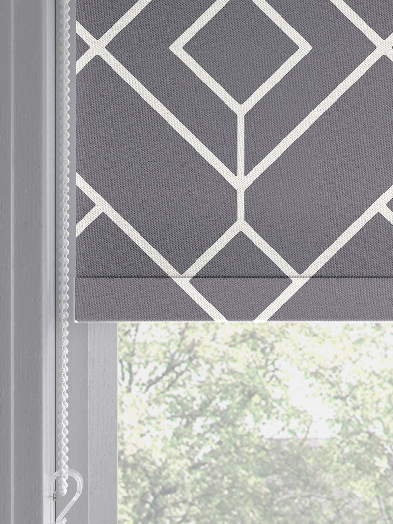 Next grey Lattice Geo roller blind, UK version