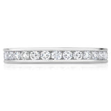 Bague d'éternité Costco 1ctw diamant rond éclatant serti baguette, importée du Royaume-Uni