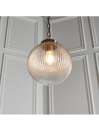 Next Gallery Home Brass Rejjie Clear Glass Pendant Ceiling Light- Buy online at McGrocer