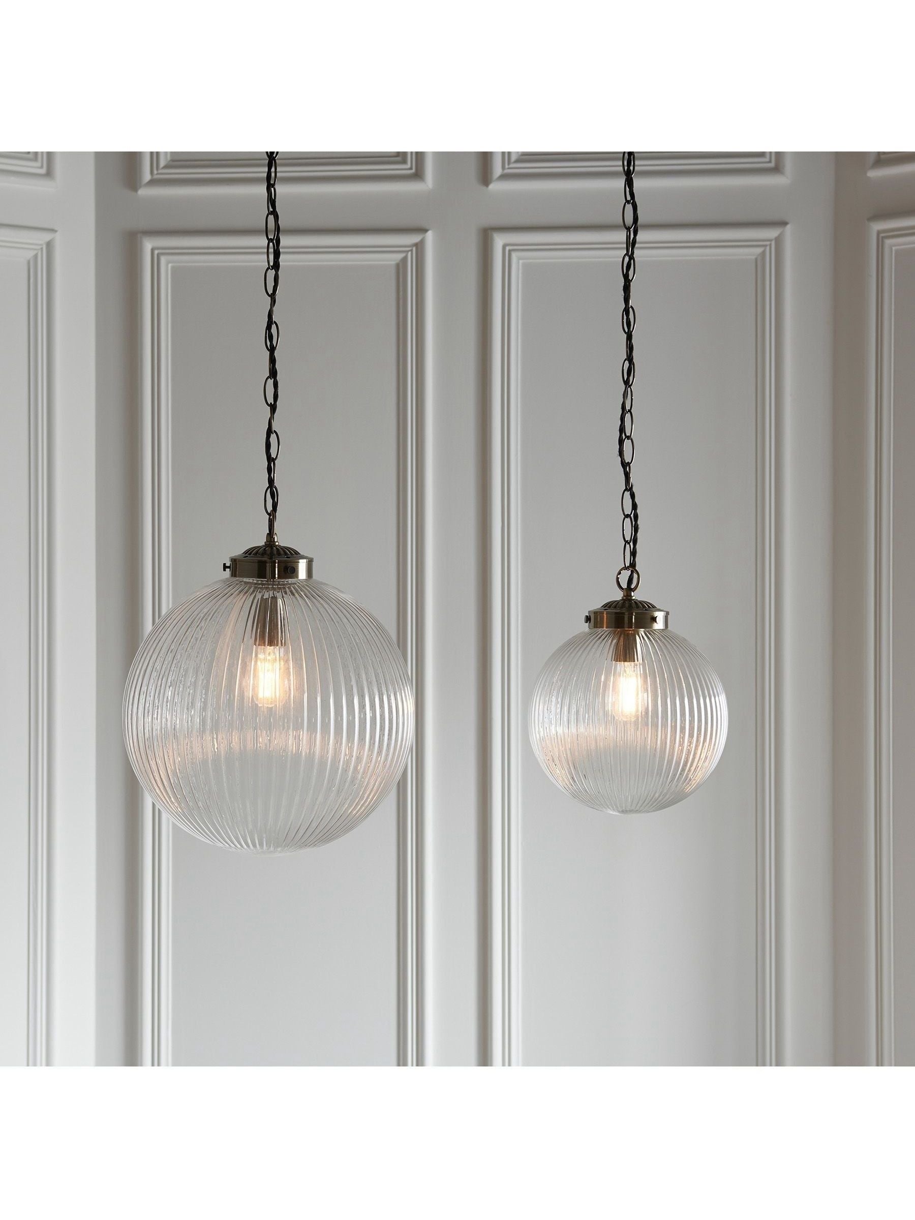 Gallery Home brass Rejjie pendant ceiling light 25cm (British brand)