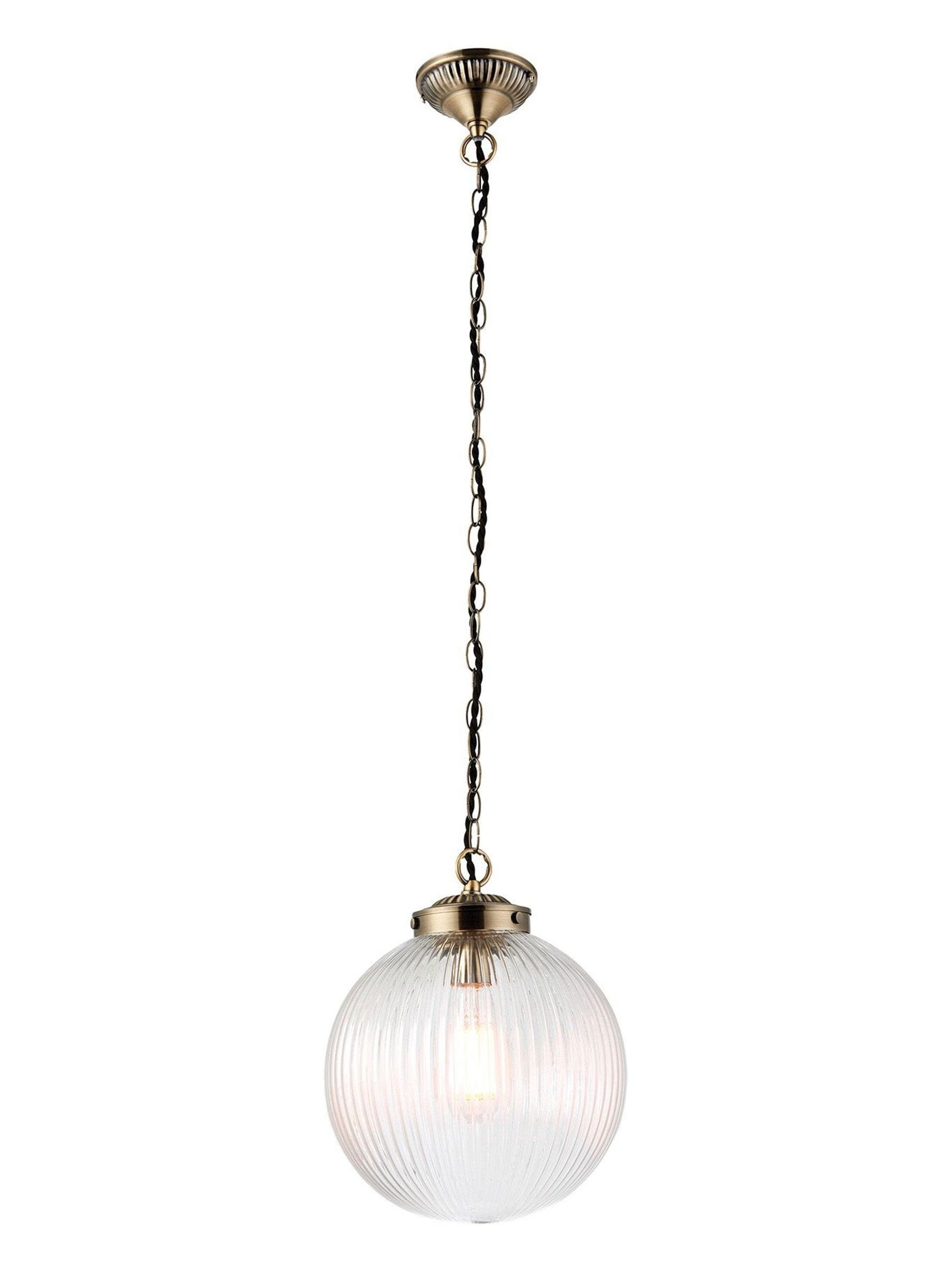 Gallery Home brass Rejjie pendant ceiling light 25cm (British brand)