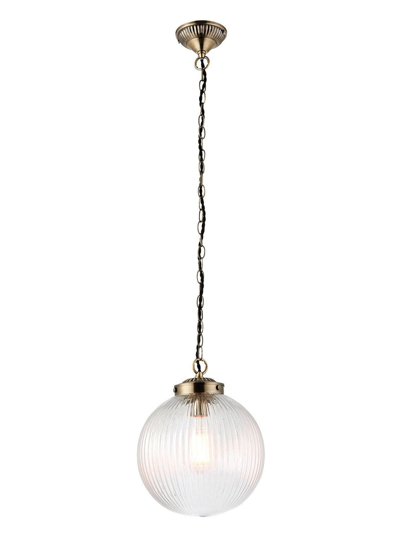 Gallery Home brass Rejjie pendant ceiling light 25cm (British brand)