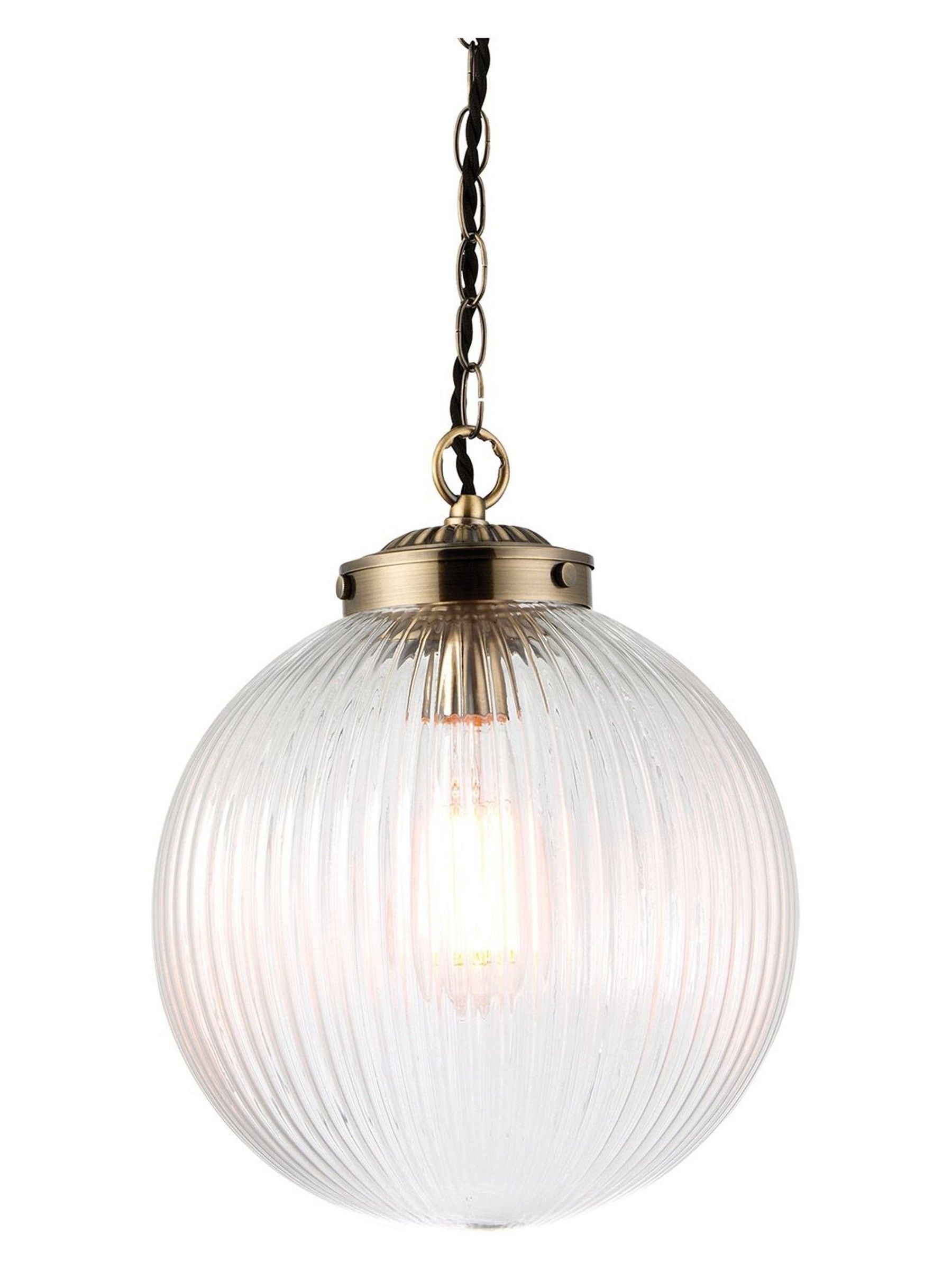 Gallery Home brass Rejjie pendant ceiling light 25cm (British brand)