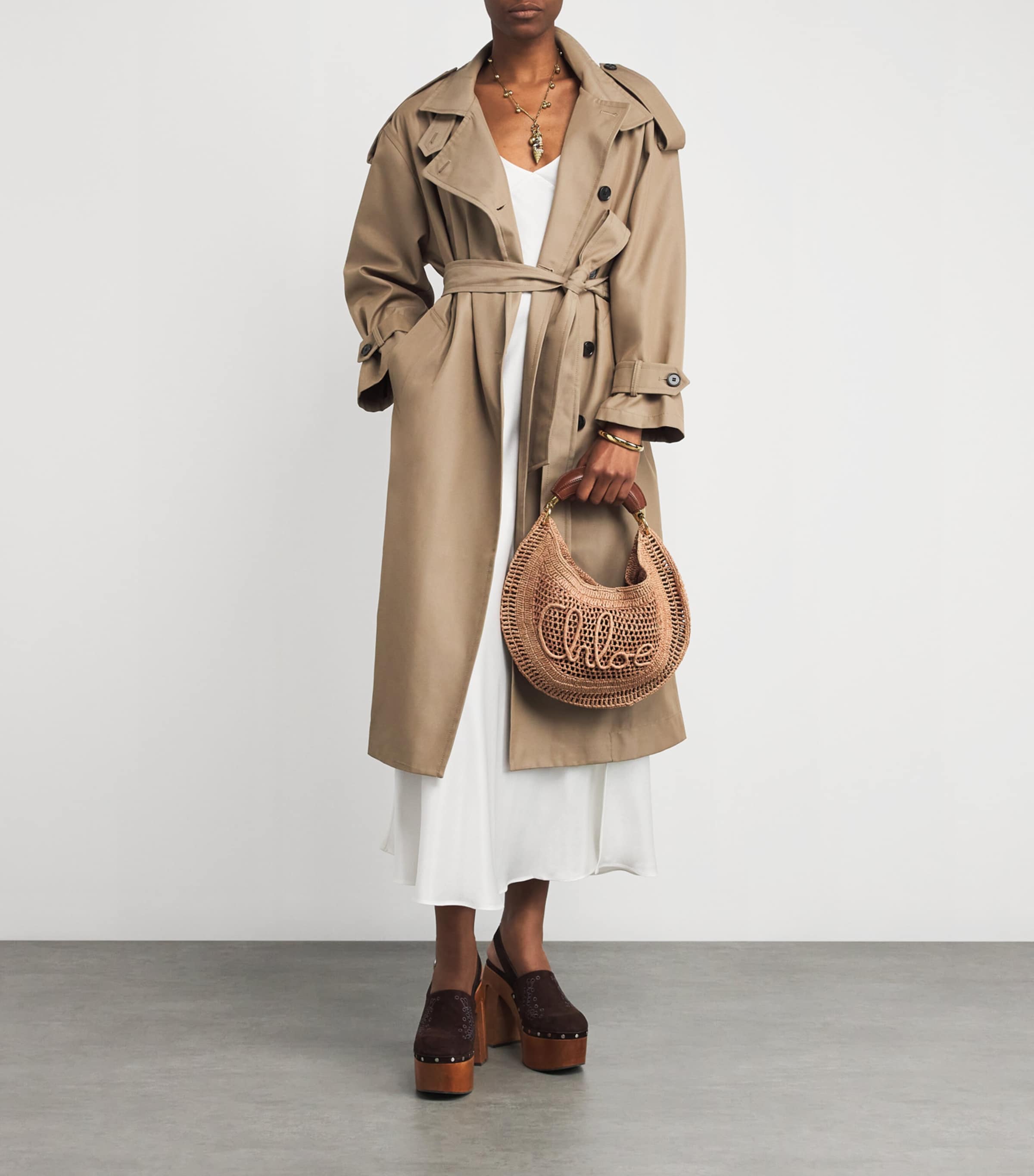 Chloé raffia banana shoulder bag (British brand)