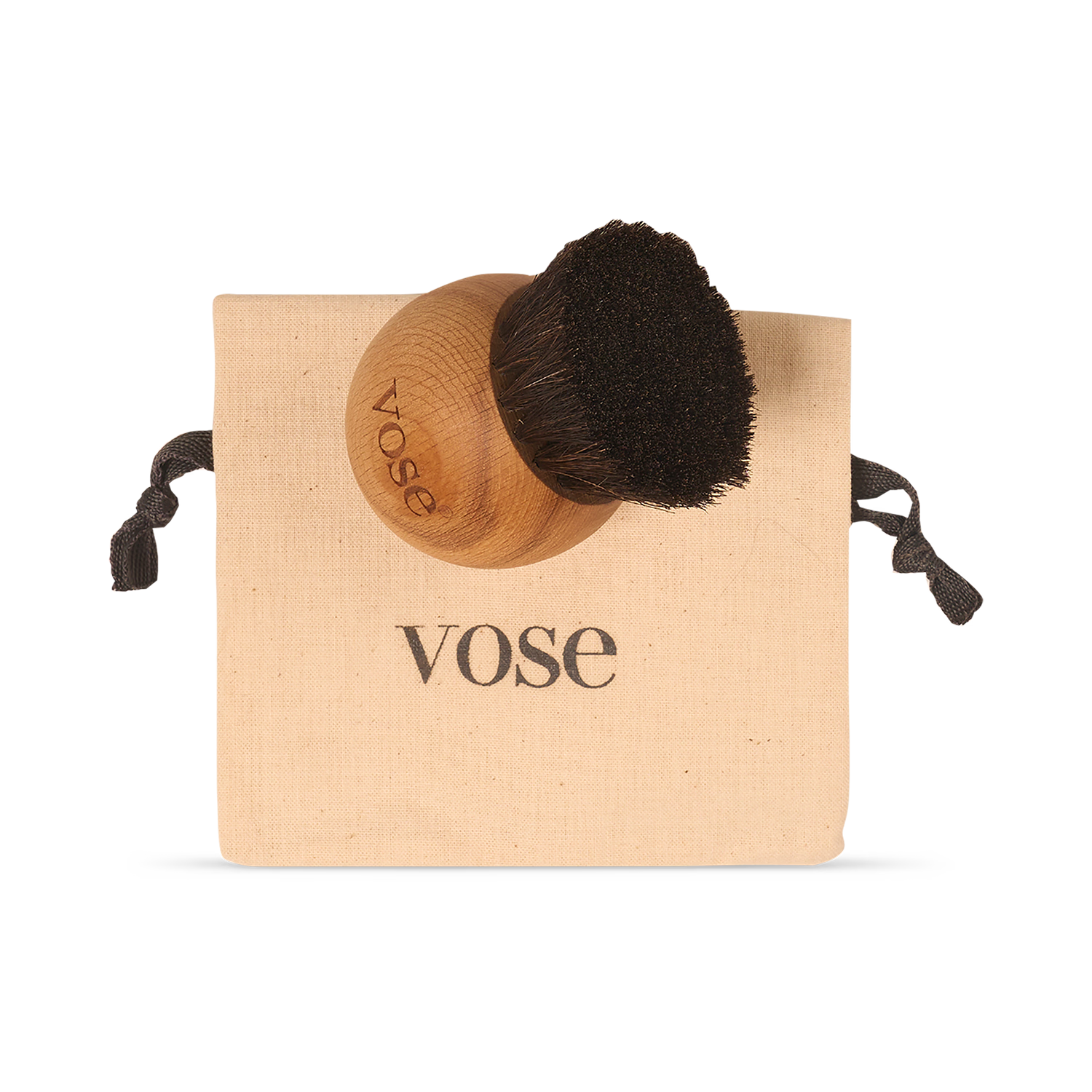 Horsehair ball dry face brush with natural bristles, UK version