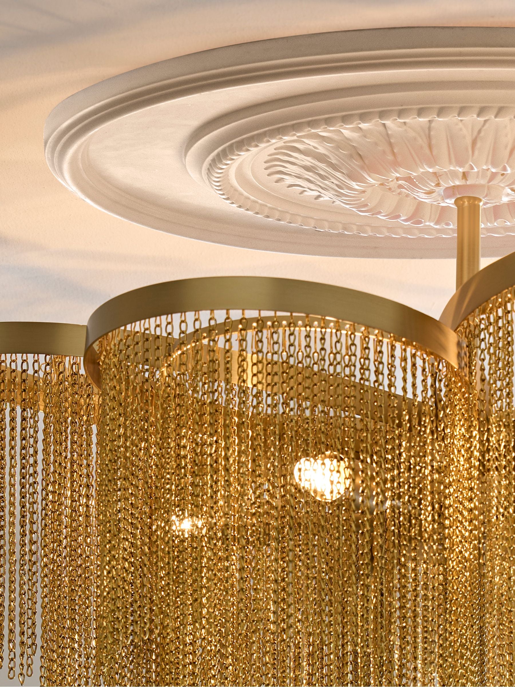 Clarke and Clarke gold Marseille chandelier - British product