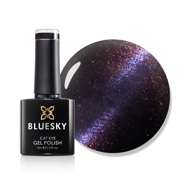 Bluesky cat eye coat purple gel polish (British brand)