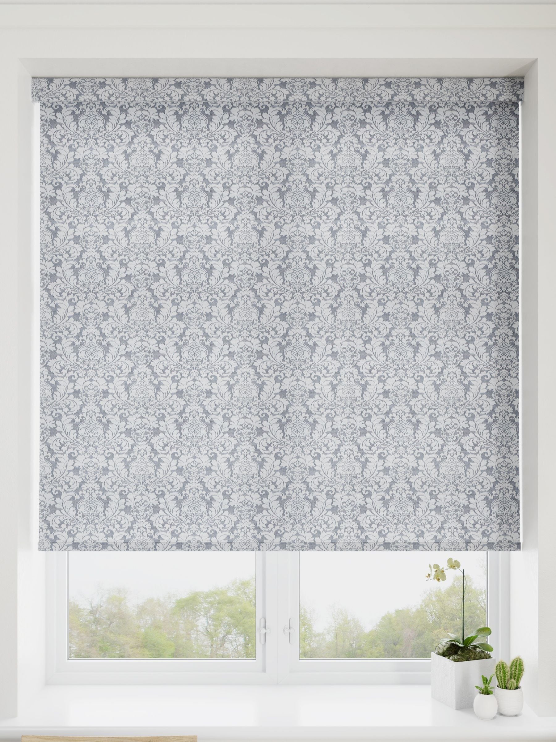 Farrell made to measure roller blind grey, imported from the UK