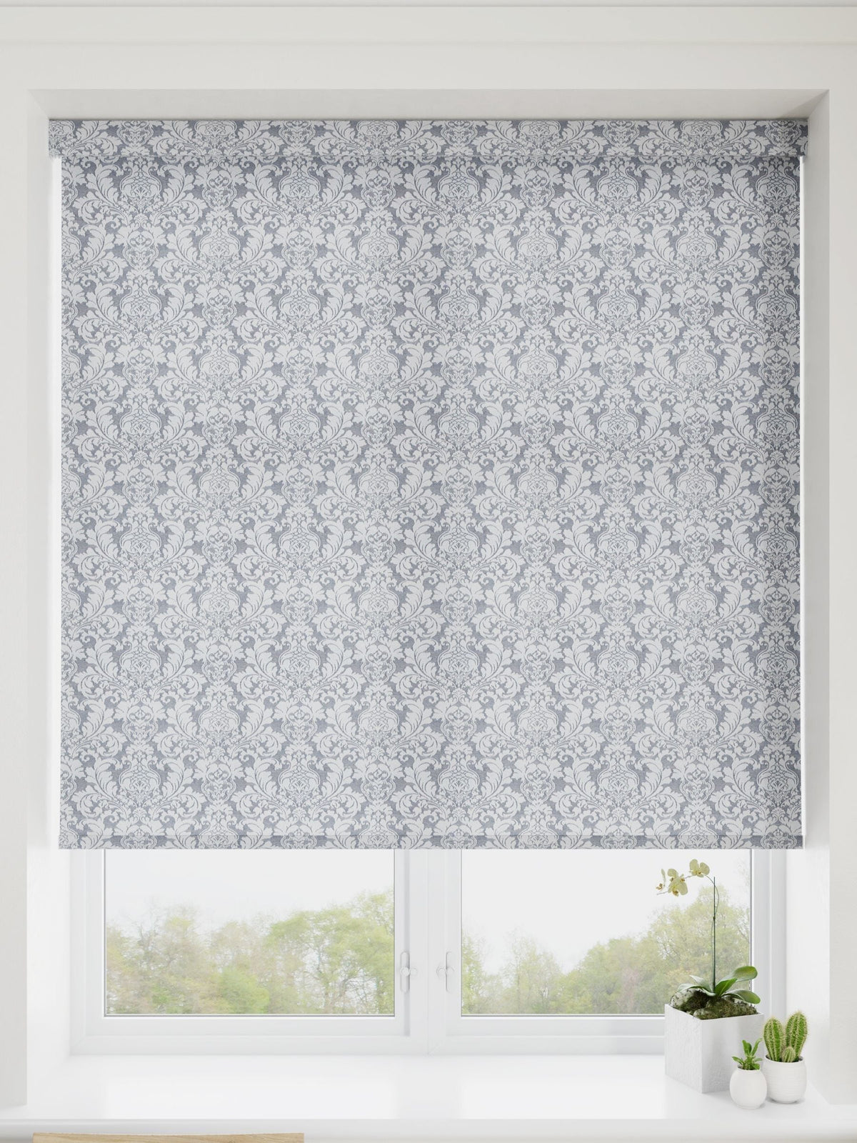 Farrell made to measure roller blind grey, imported from the UK
