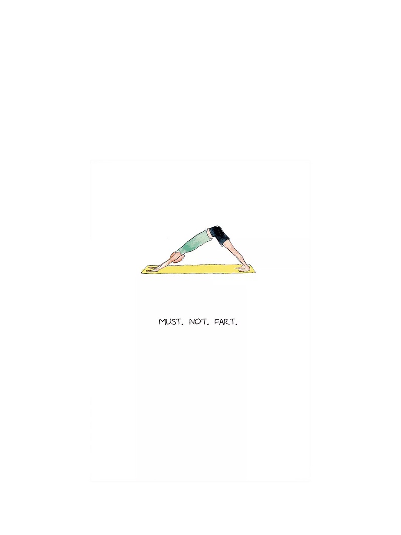 Woodmansterne greeting card Must Not Fart design - British product