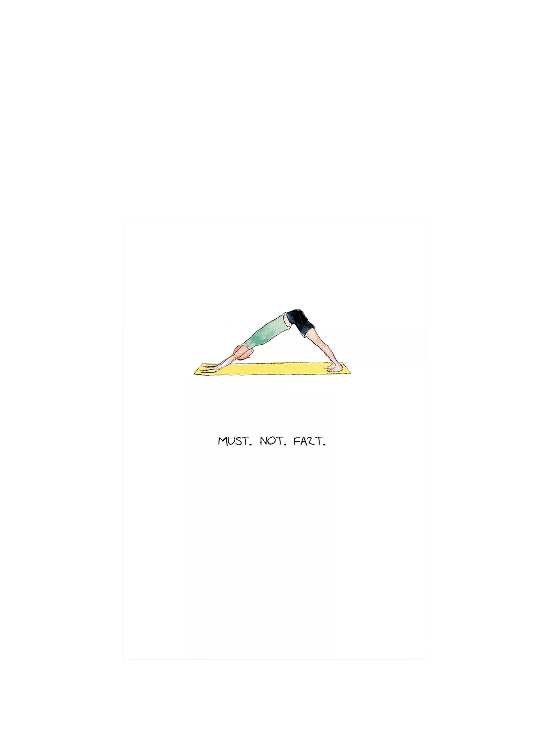 Woodmansterne greeting card Must Not Fart design - British product