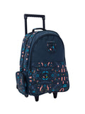Smiggle Grey Power Play Trolley Backpack with light up wheels, UK version