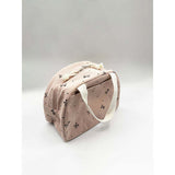 SVNX pink corduroy bow insulated lunch holdall (British brand)