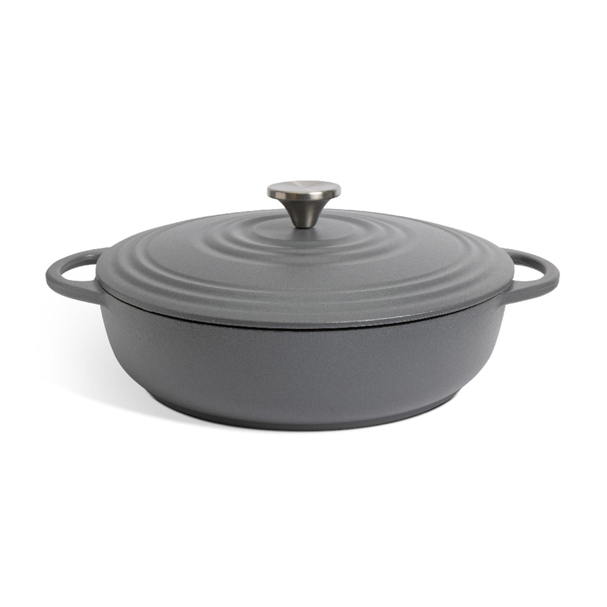 Habitat Grey Cast Iron Casserole Dish 4L GOODS Sainsburys   