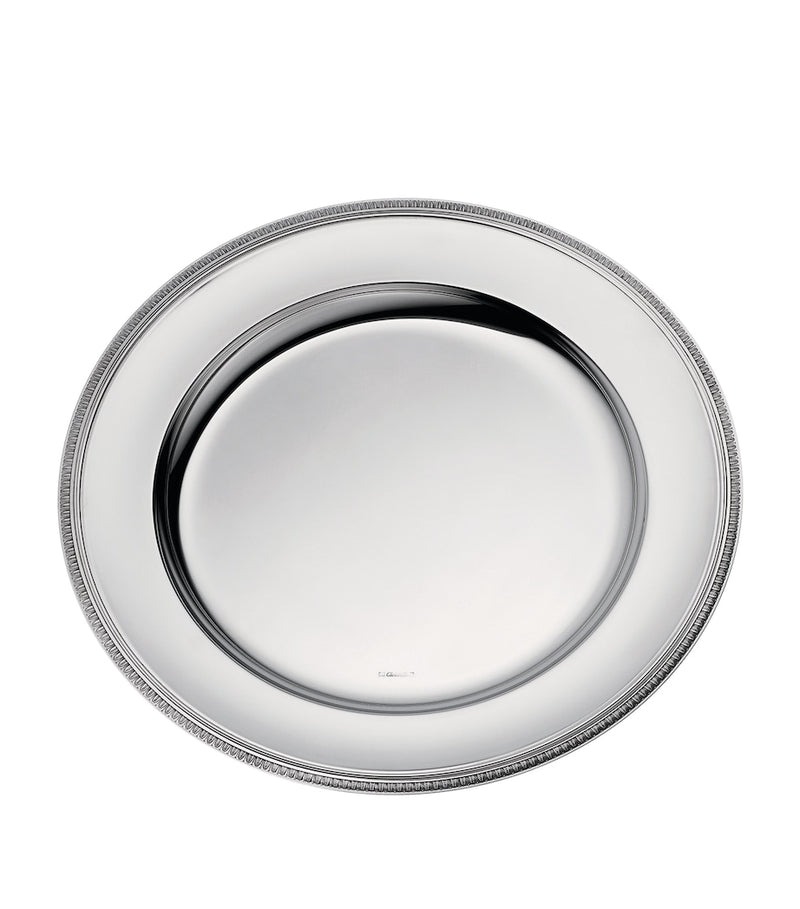 Christofle silver-plated Malmaison round platter 40cm, imported from the UK