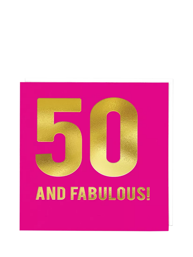 Redback Cards Fab 50 birthday card - British product