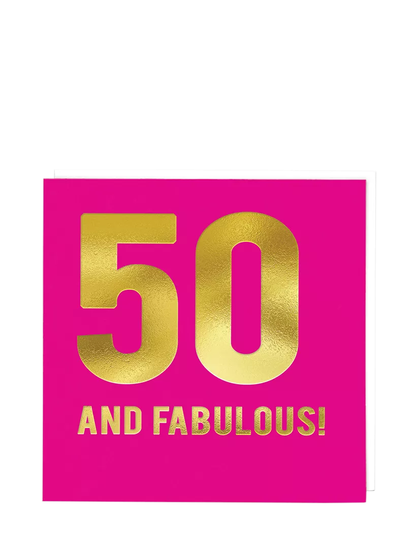 Redback Cards Fab 50 birthday card - British product