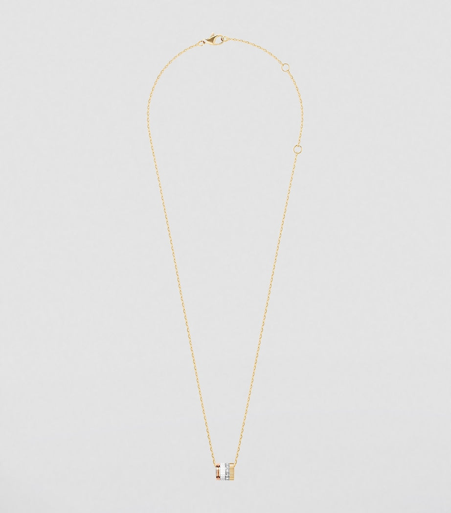 Boucheron Quatre White Edition mixed gold diamond necklace imported from the UK