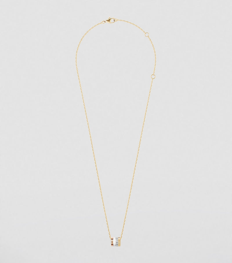 Boucheron Quatre White Edition mixed gold diamond necklace imported from the UK