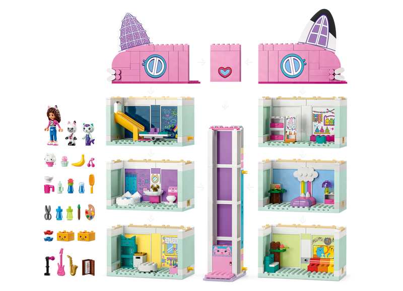 LEGO Gabby's Dollhouse Playset 498 pieces, UK version