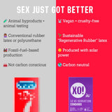 XO! by Flo ribbed dotted natural feel condoms x12 - British product