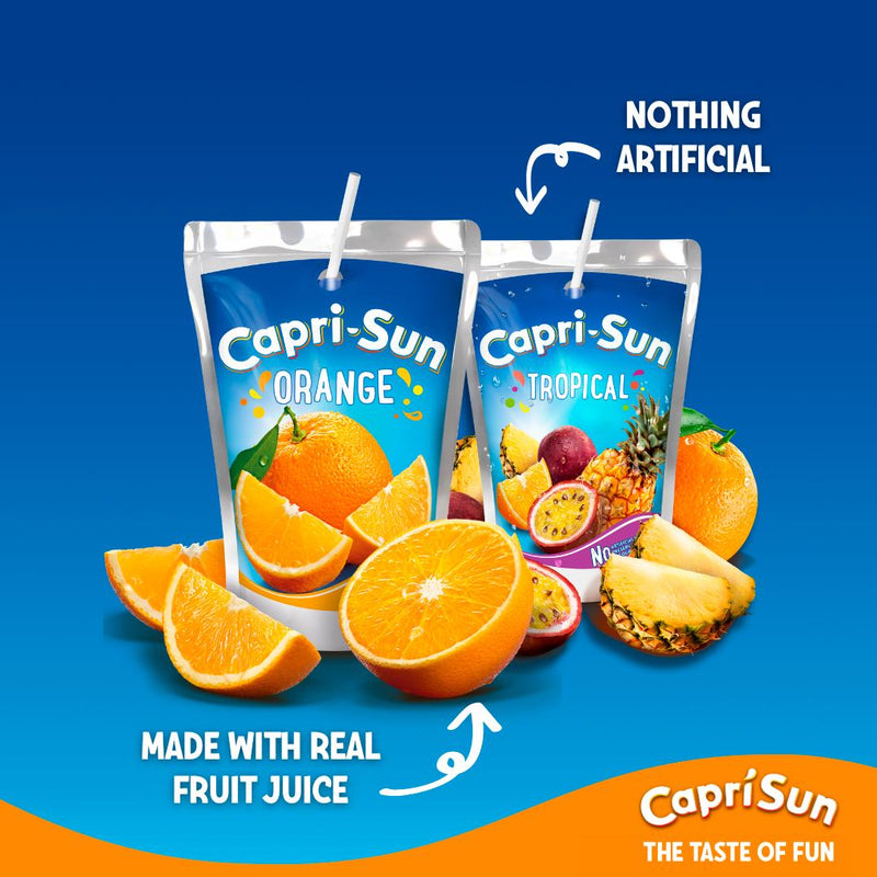 Capri Sun tropical party pack kids juice drink 20x200ml, UK version
