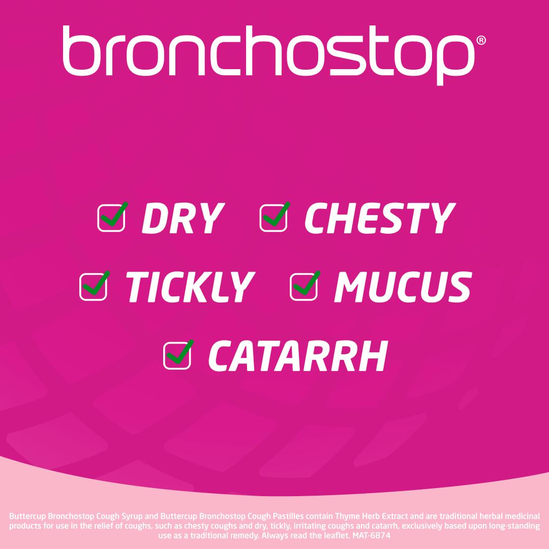 Bronchostop cough syrup 120ml, imported from the UK