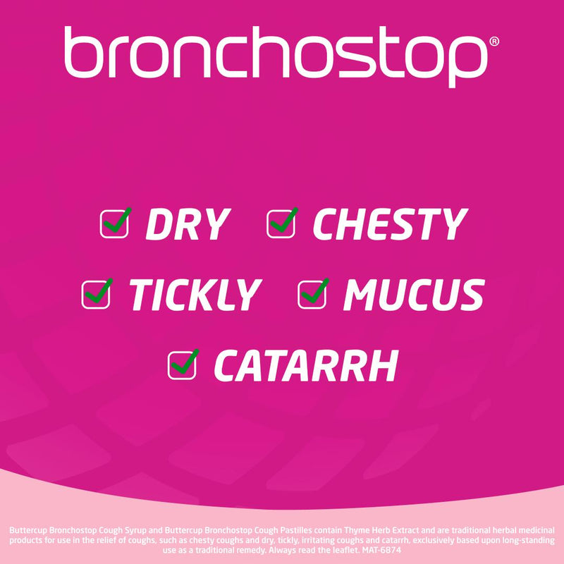 Bronchostop cough syrup 120ml, imported from the UK