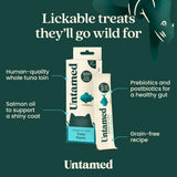 Untamed tuna puree lickable cat treats 7x15g, UK version